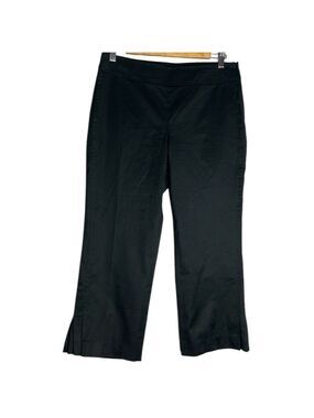 AKRIS Punto Cropped Pleated Ankle Black Trousers, Size 8